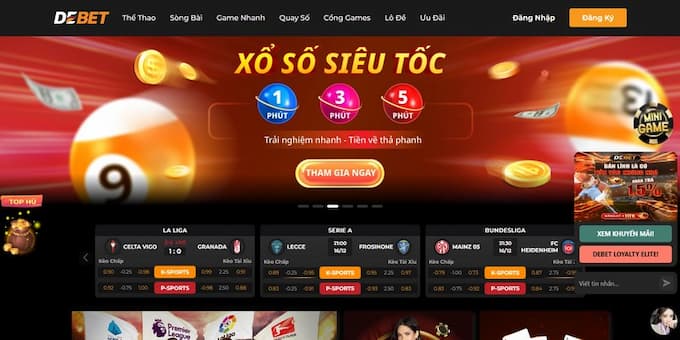 Kho game nhà cái Debet khá đa dạng