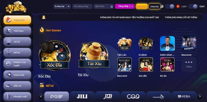 Hệ thống kho game tại nhà cái Vi68