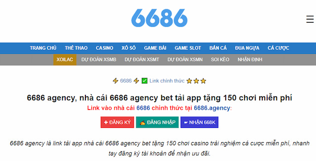 Trang chủ của nhà cái 6686